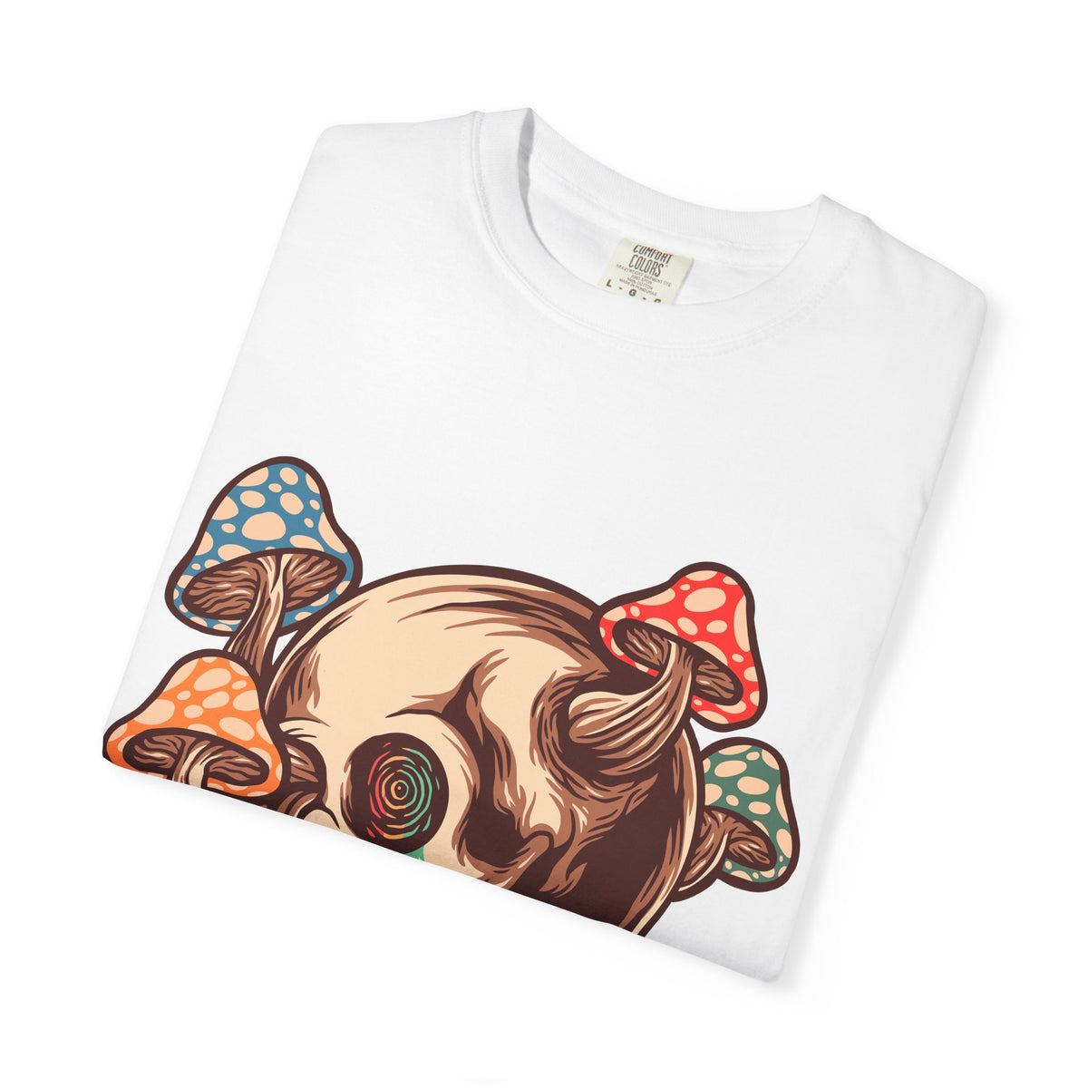 Skull Mushroom Tee - Trippy Psychedelic Graphic Gift