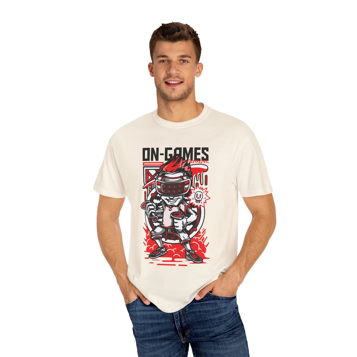 ON GAMES Boy Gamer with VR Headset Graphics T-Shirt