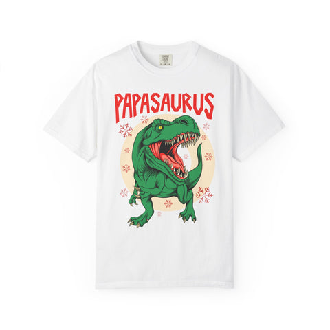 Christmas Papasaurus Shirt - Festive T-Rex Tee Holiday Gift