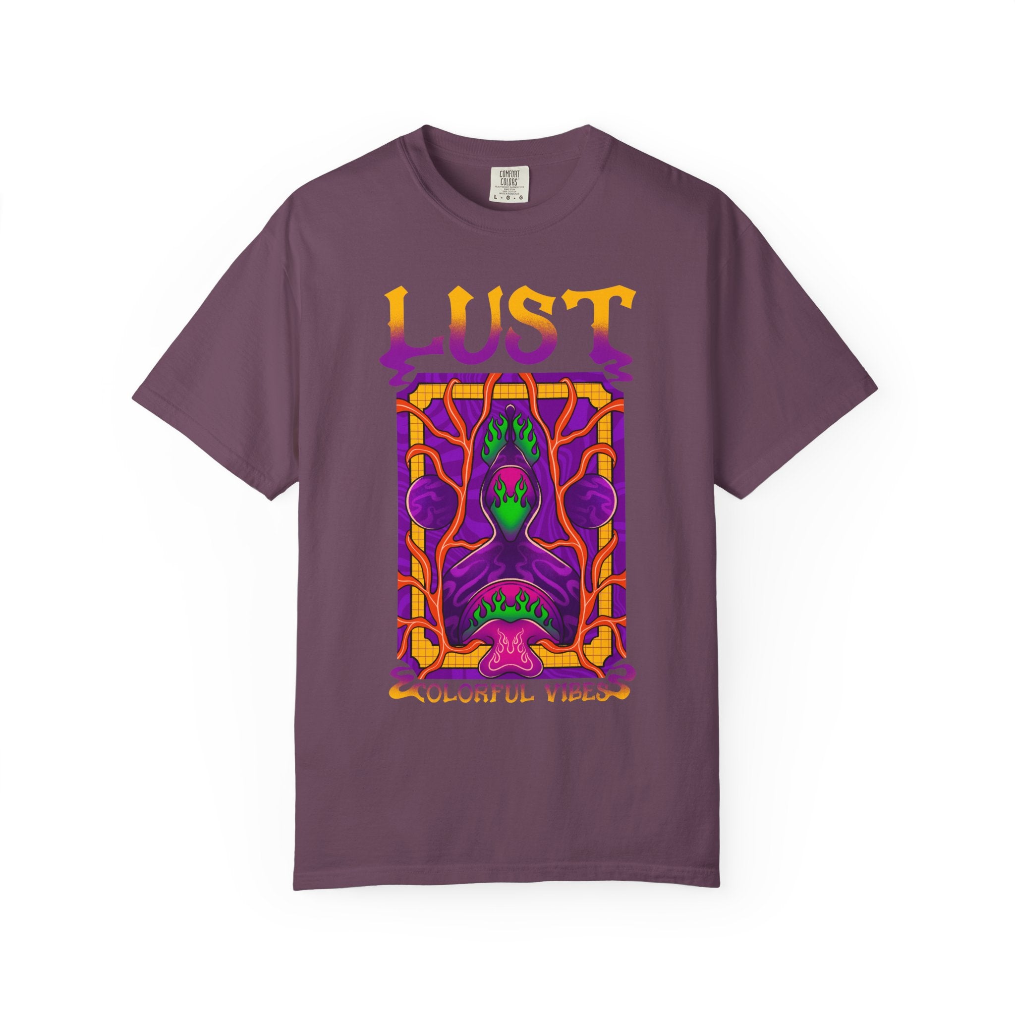 Psychedelic Art Shirt - Trippy Flame Tee - Vibrant Festival Gift - Sinful Threads