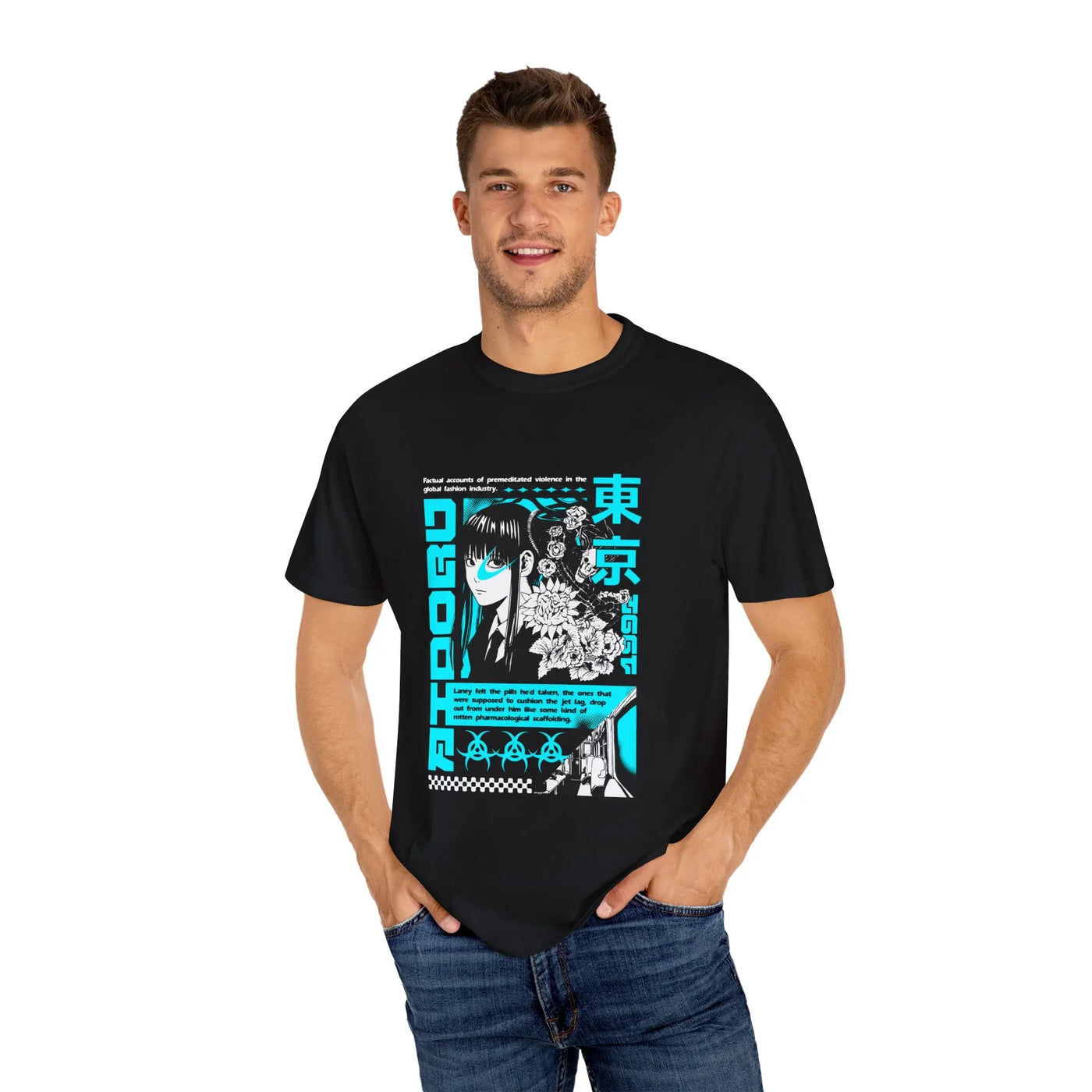 Anime Grunge Tee - Tokyo Y2K Vaporwave - Street Gift - Sinful Threads