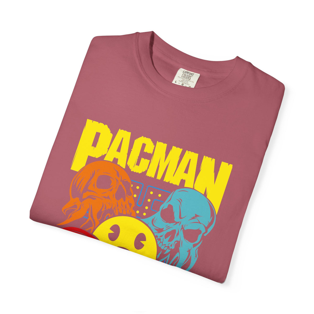 80s Arcade Pacman Ghost Skull Tee Retro Gaming Geeky Gift