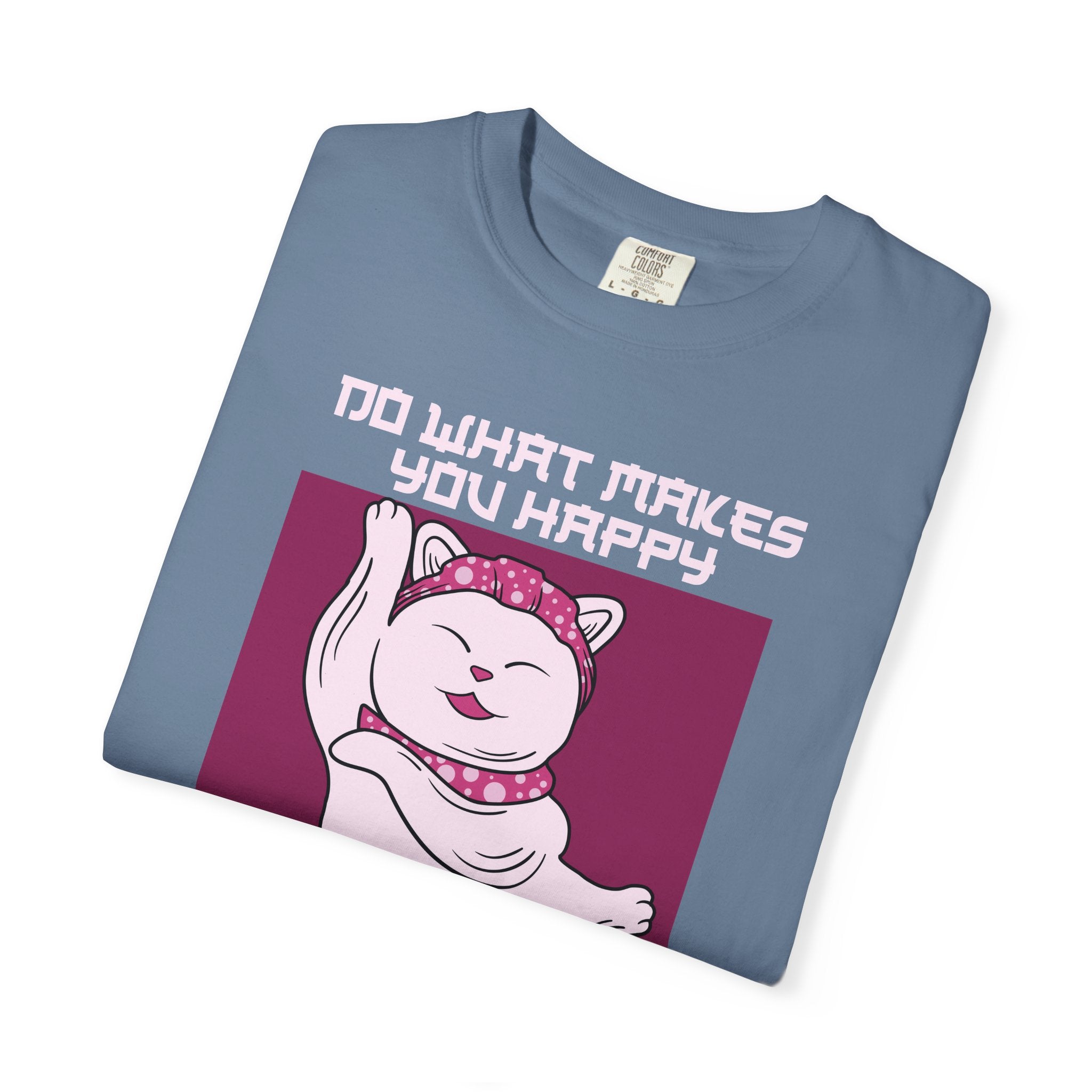 Lucky Cat Shirt - Maneki Neko Tee - Happy Quote Gift - Sinful Threads