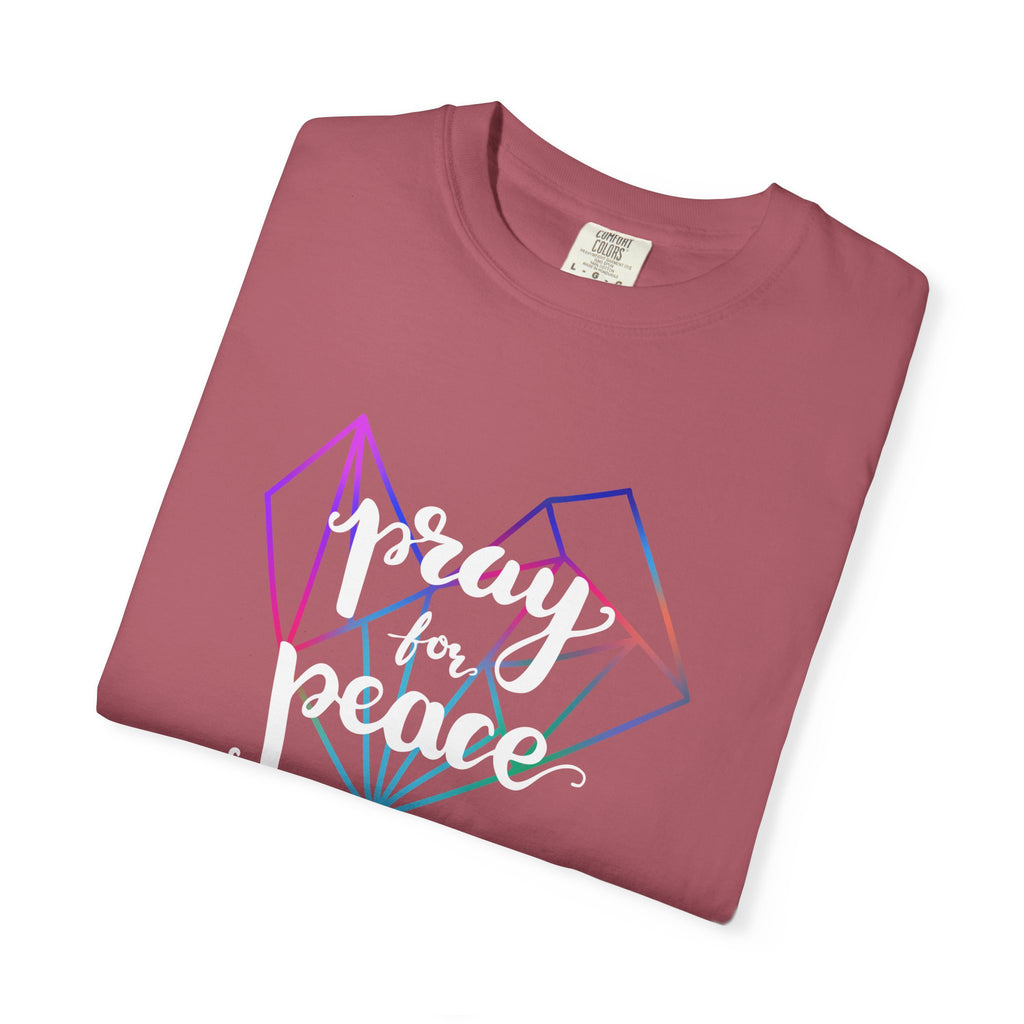 Peace Graphic Tee - Pray For Peace Shirt - Geometric Gift - Sinful Threads