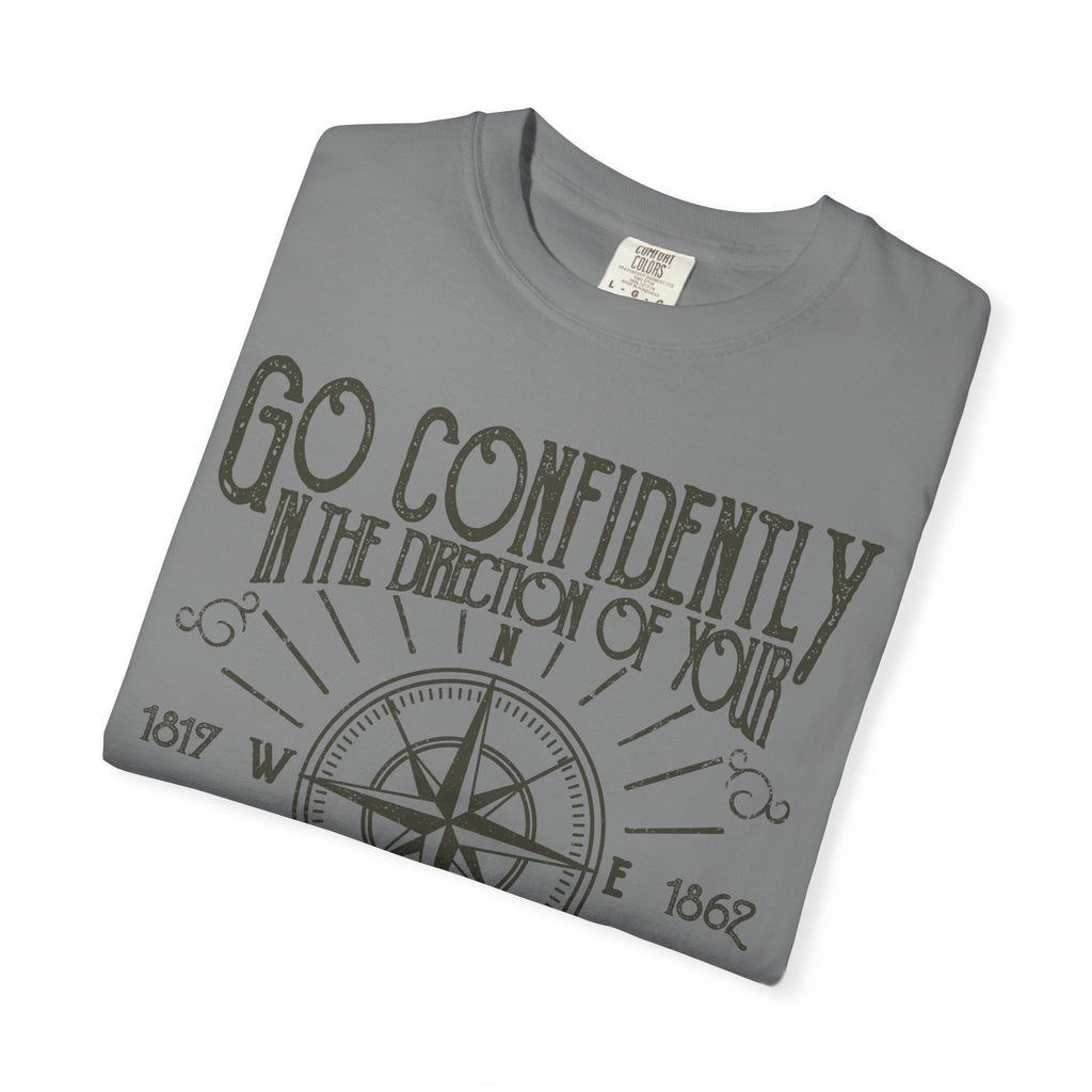 Go Confidently Dreams Henry David Thoreau Design T-Shirt - Sinful Threads
