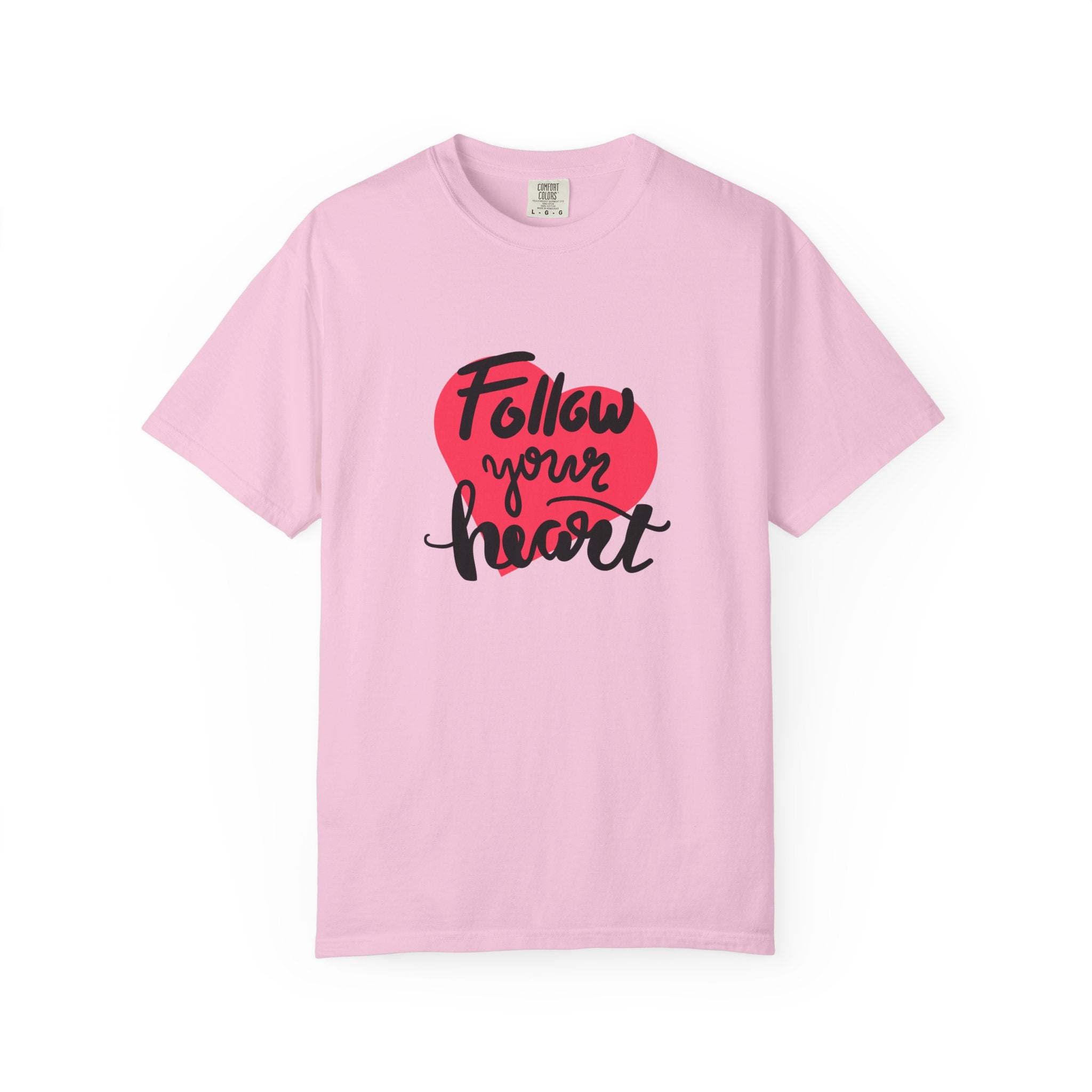 Follow Your Heart Tshirt - Buy Minimalist Heart Quote Gift Tee - Sinful Threads