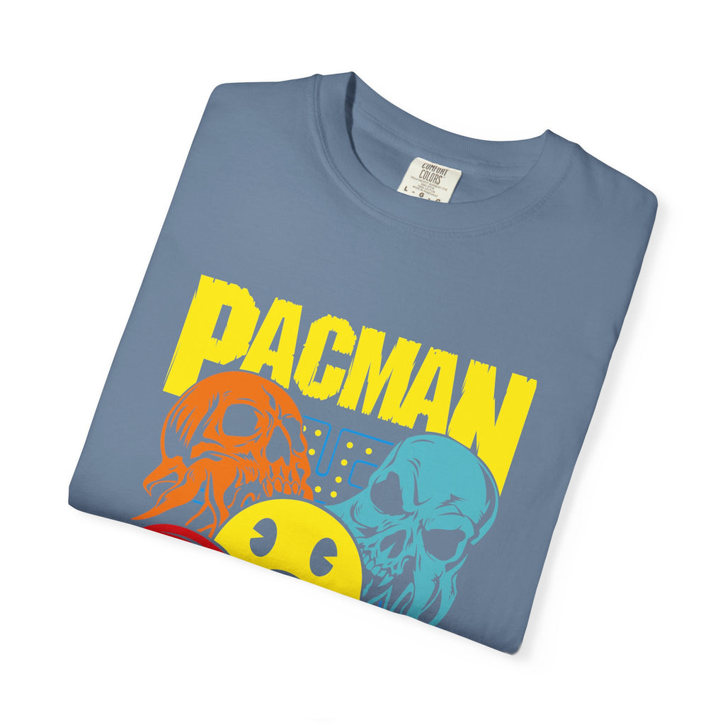 80s Arcade Pacman Ghost Skull Tee Retro Gaming Geeky Gift - Sinful Threads
