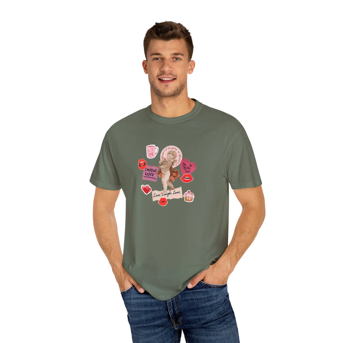 Romantic Graphic Cupid Love Quotes Valentine T-Shirt - Sinful Threads
