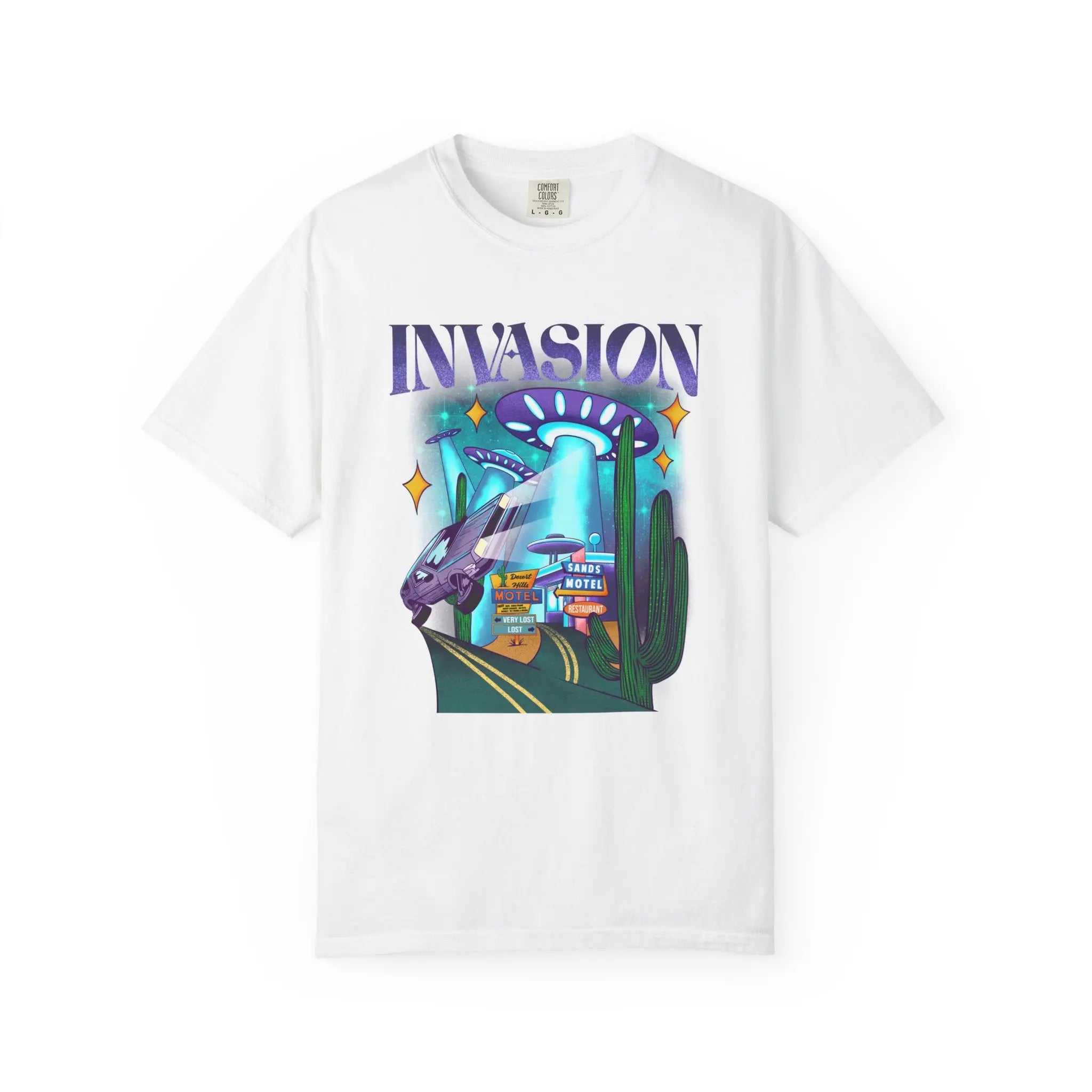 Alien Abduction Shirt – Desert Motel UFO Tee Retro Sci-Fi - Sinful Threads