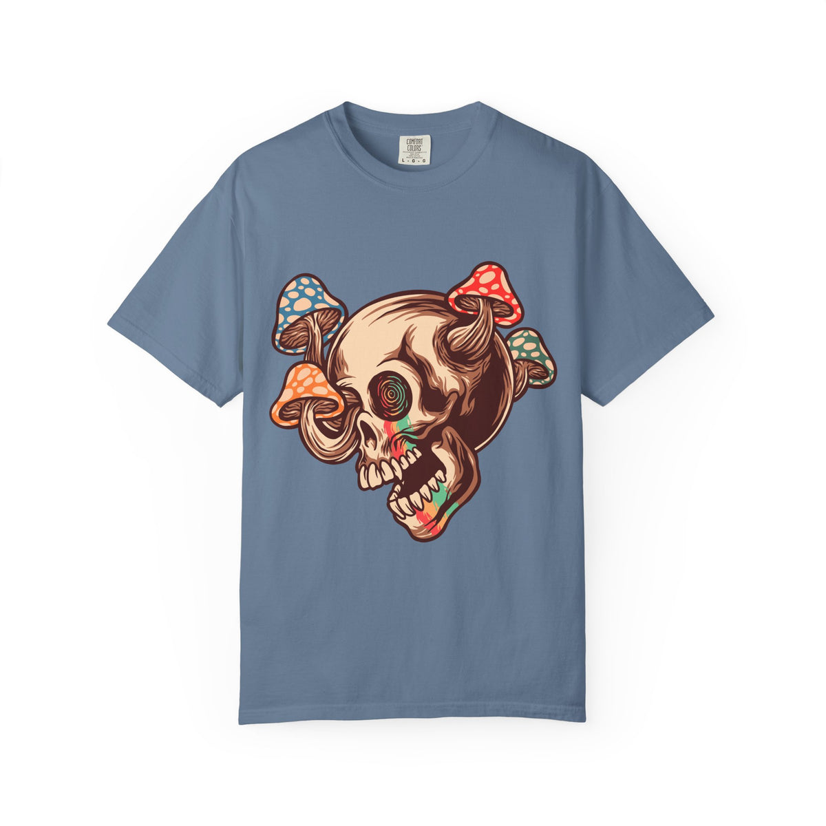 Skull Mushroom Tee - Trippy Psychedelic Graphic Gift