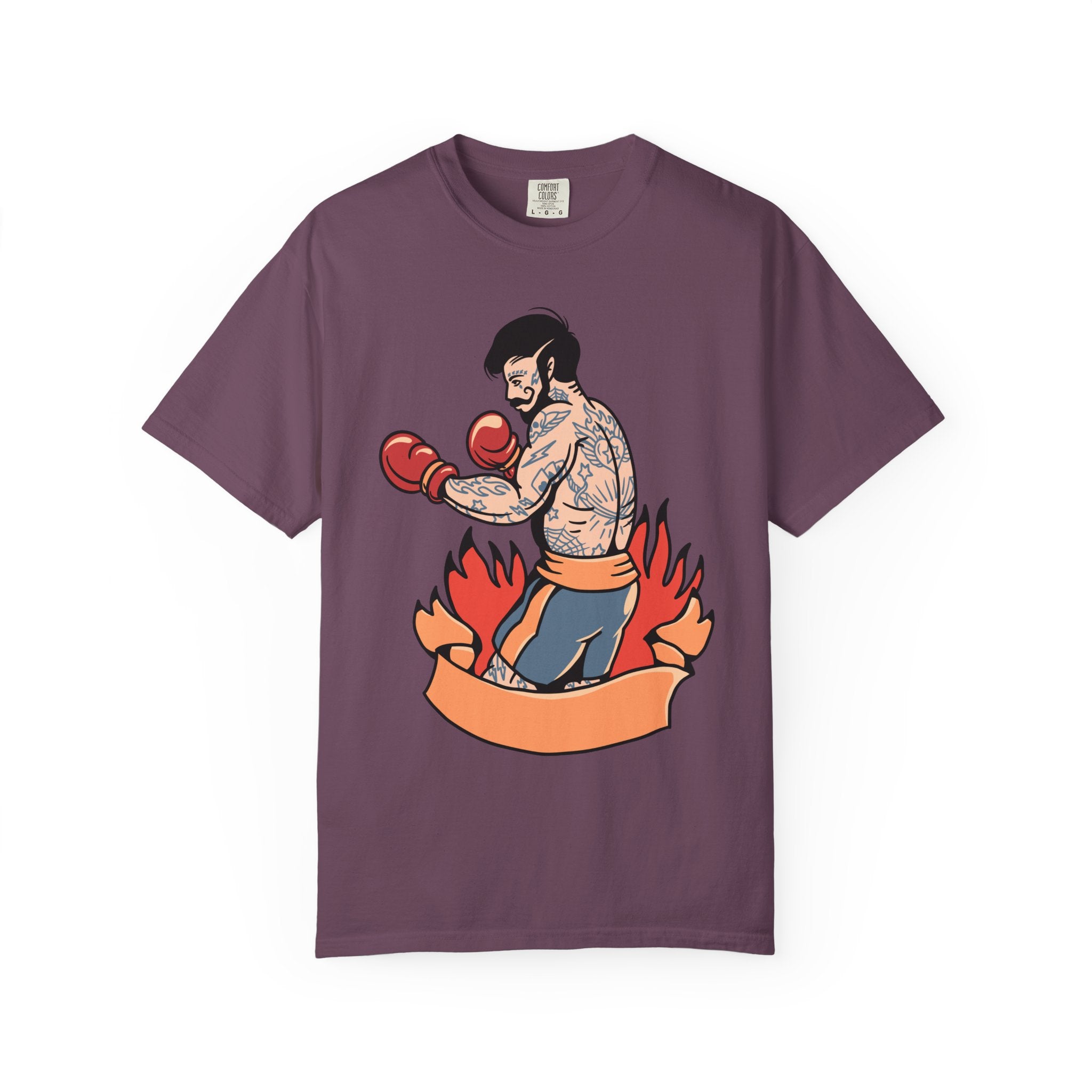 Tattooed Boxer Shirt - Boxing Illustration Tee, Tattoo Gift - Sinful Threads