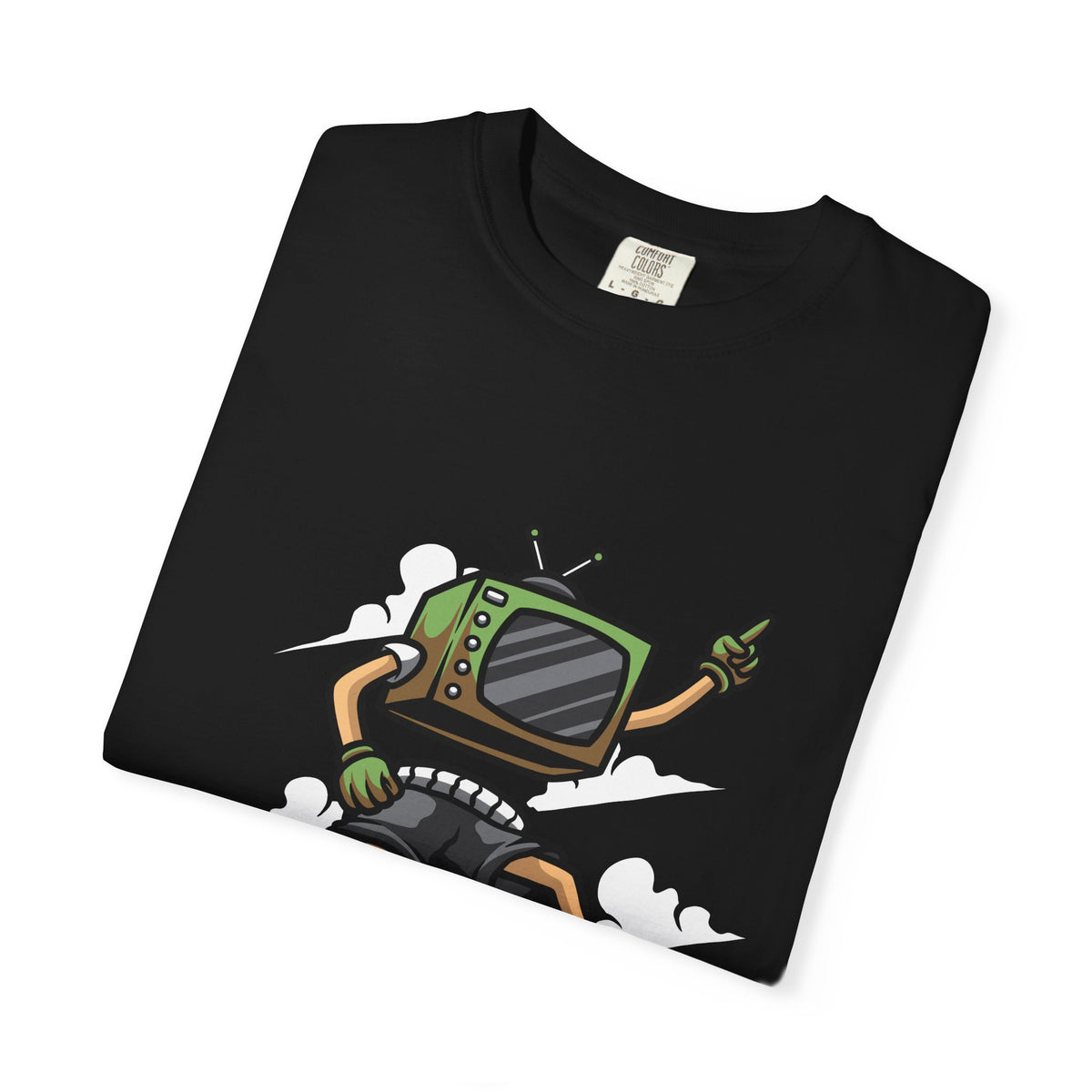 TV Head Skater Shirt - Retro Television Tee - Funny Geek Gift