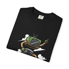 TV Head Skater Shirt - Retro Television Tee - Funny Geek Gift
