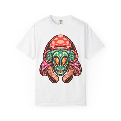 Psychedelic Graphic Tee - Trippy Mushroom Tee - Alien Art Gift