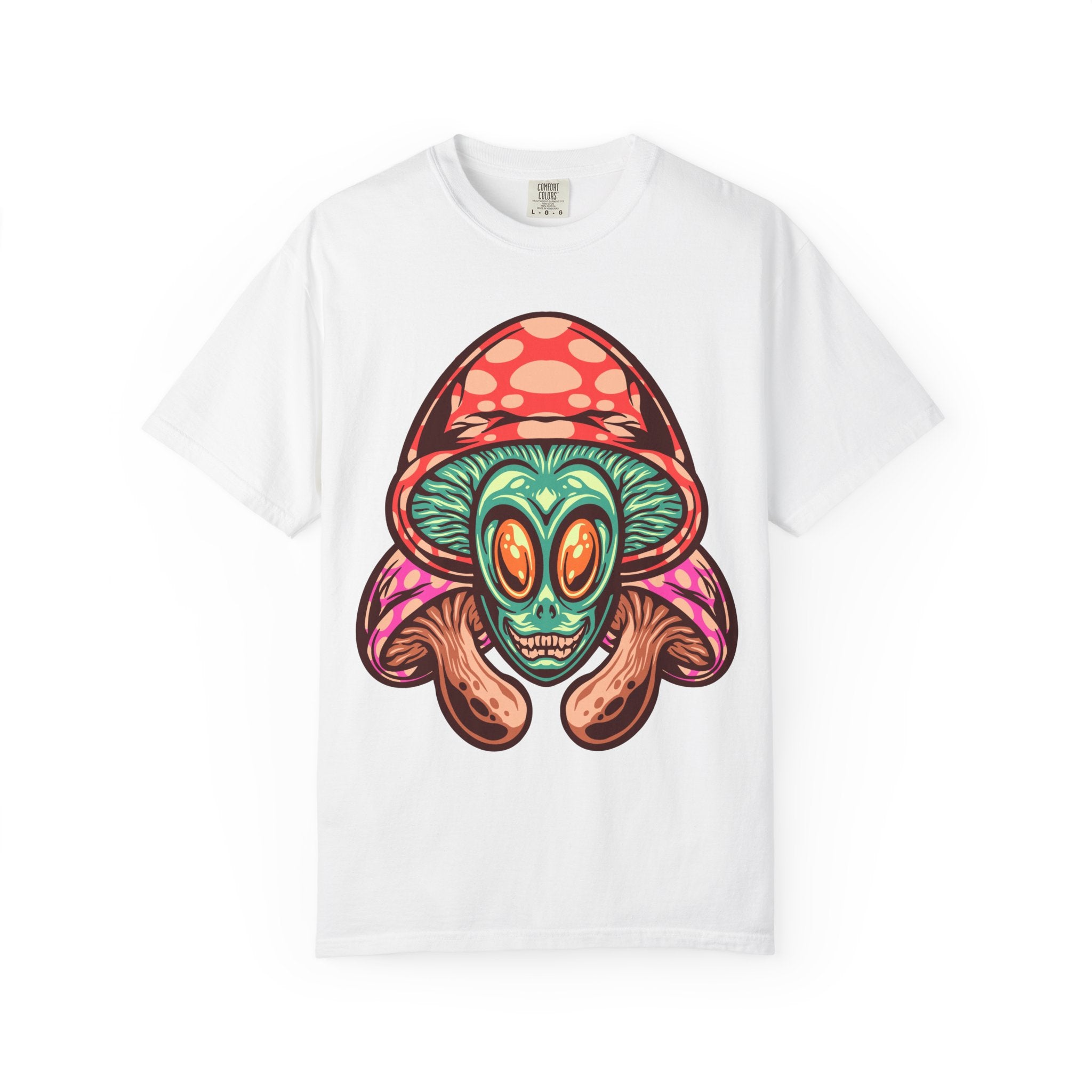 Psychedelic Graphic Tee - Trippy Mushroom Tee - Alien Art Gift - Sinful Threads