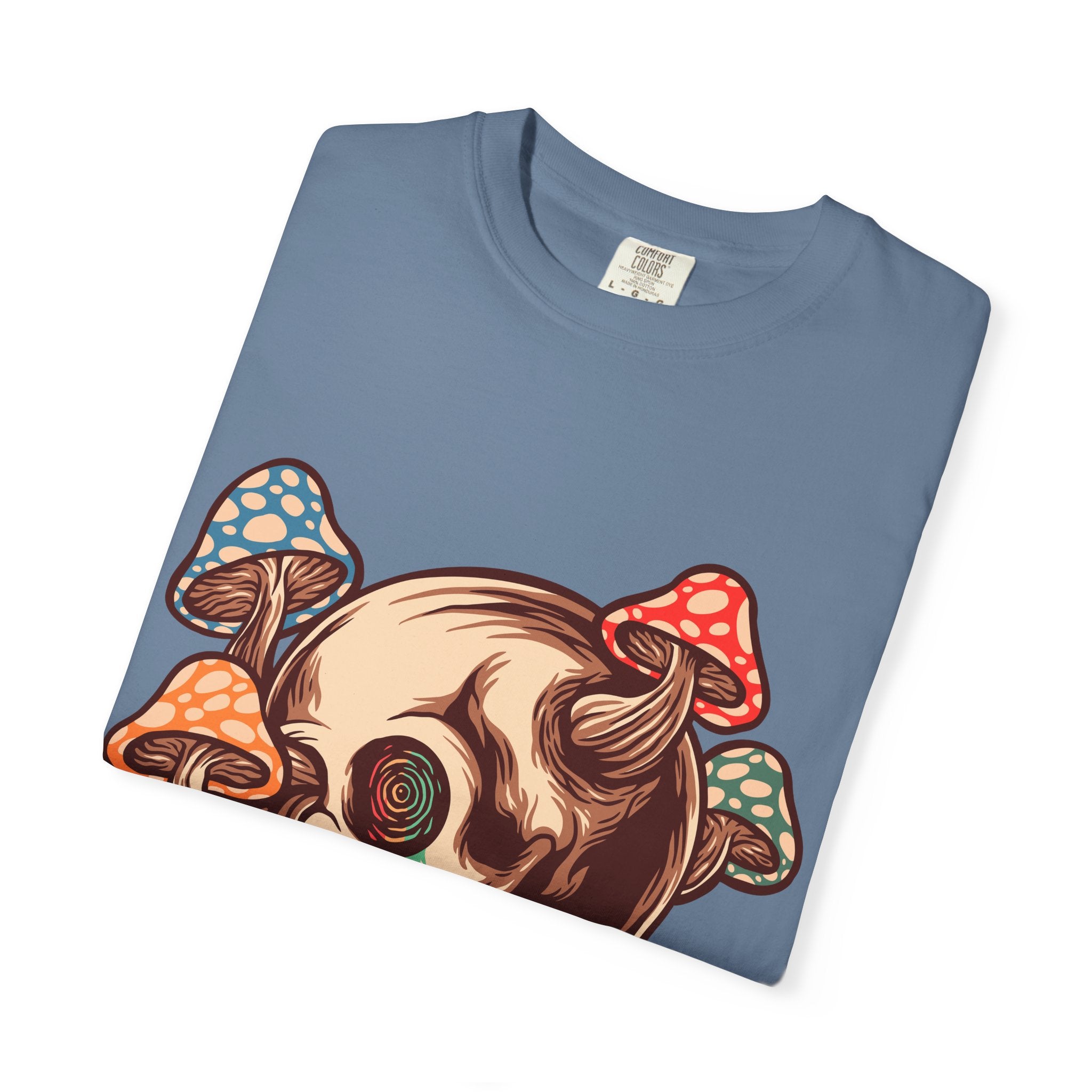 Skull Mushroom Tee - Trippy Psychedelic Graphic Gift - Sinful Threads