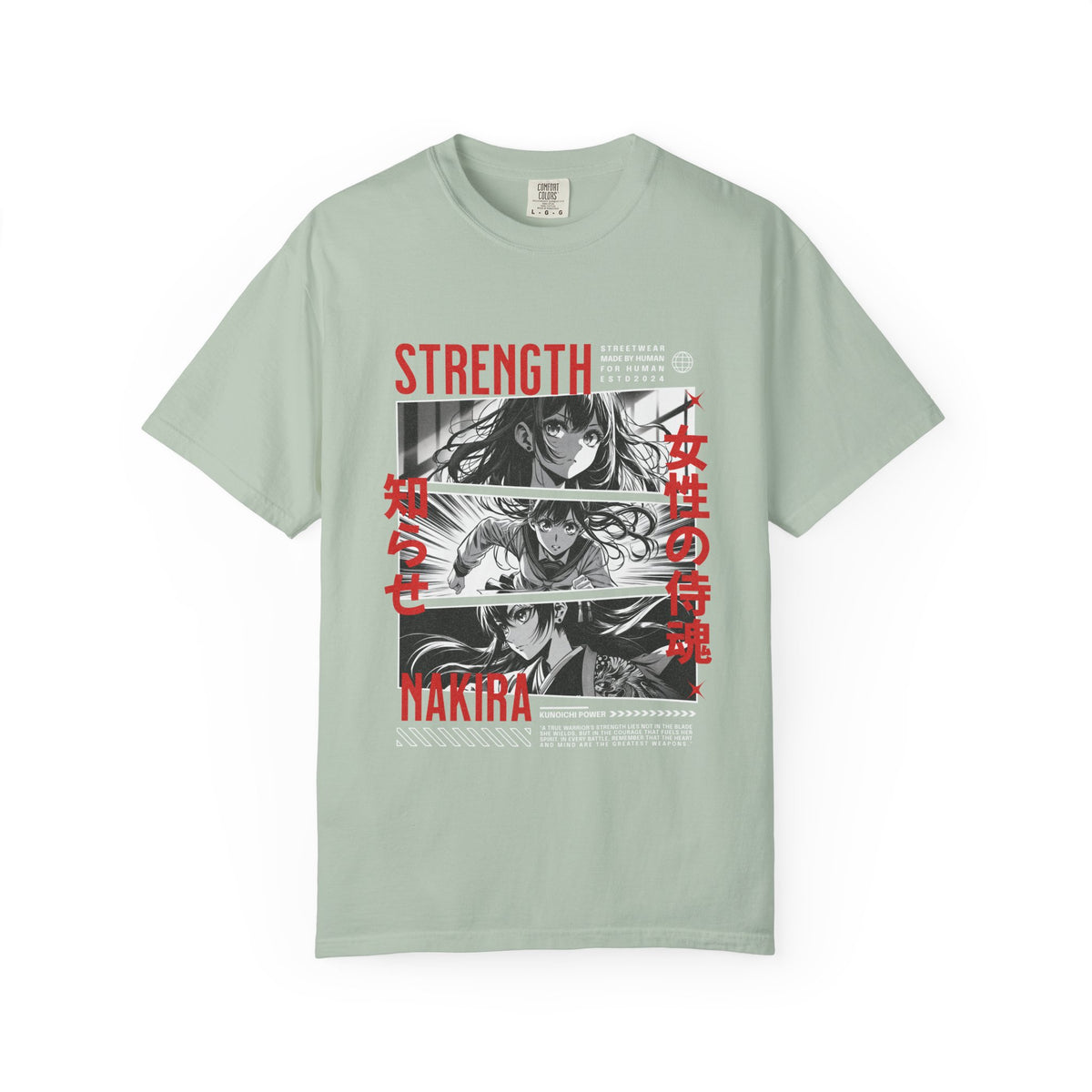 Strength Manga Tee - Cool Girl Samurai - Warrior Gift