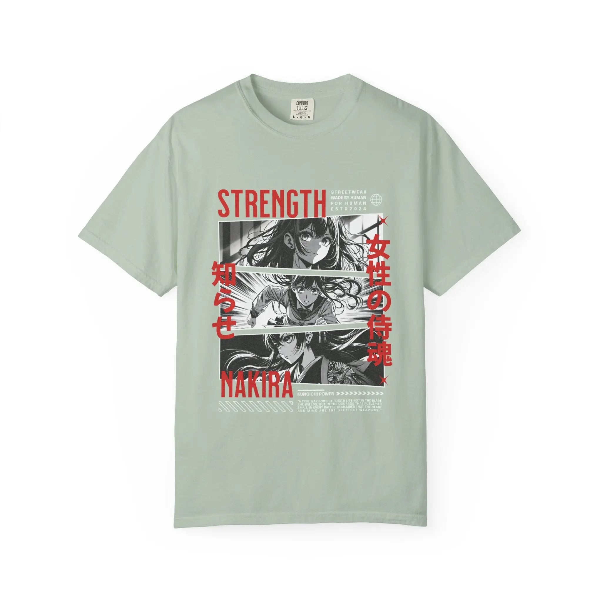 Strength Manga Tee - Cool Girl Samurai - Warrior Gift - Sinful Threads