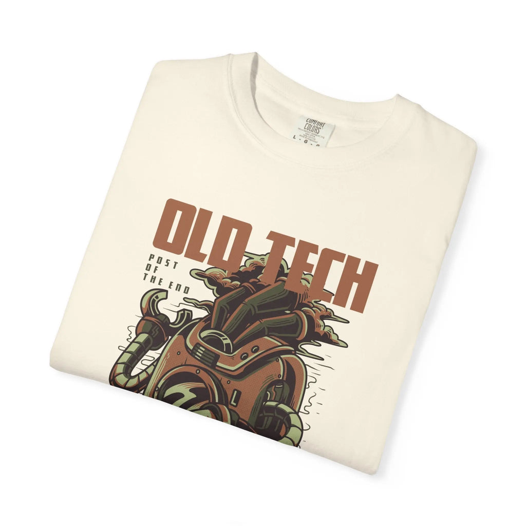 Retro Old Tech Post Of The End Robot Illustration T-Shirt - Sinful Threads