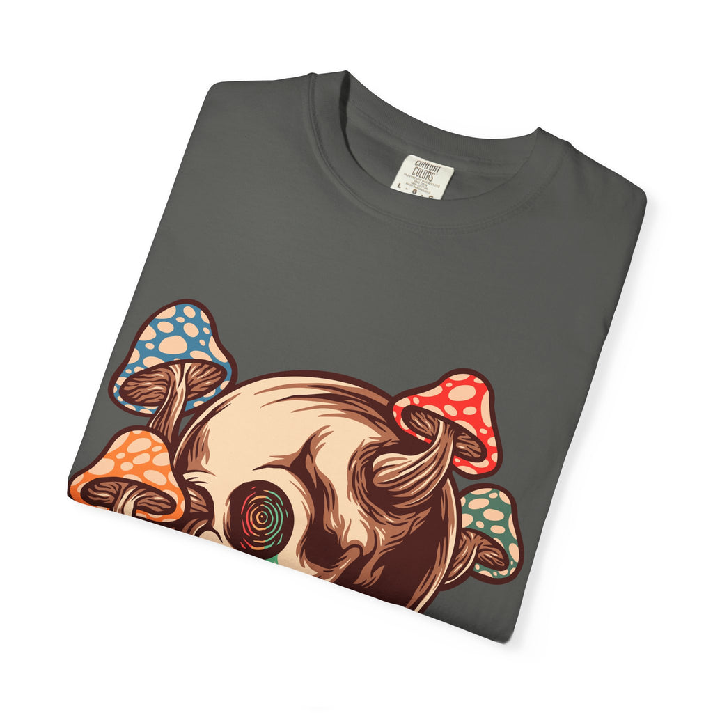 Skull Mushroom Tee - Trippy Psychedelic Graphic Gift - Sinful Threads