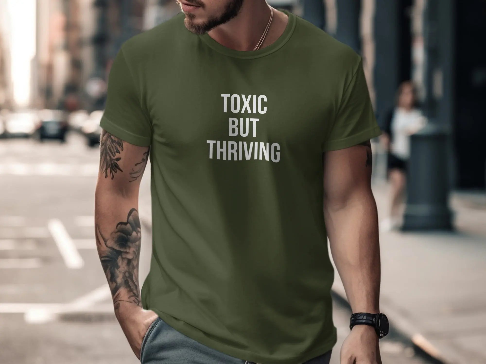 Toxic But Thriving Graphic Casual Tee Shirt product
