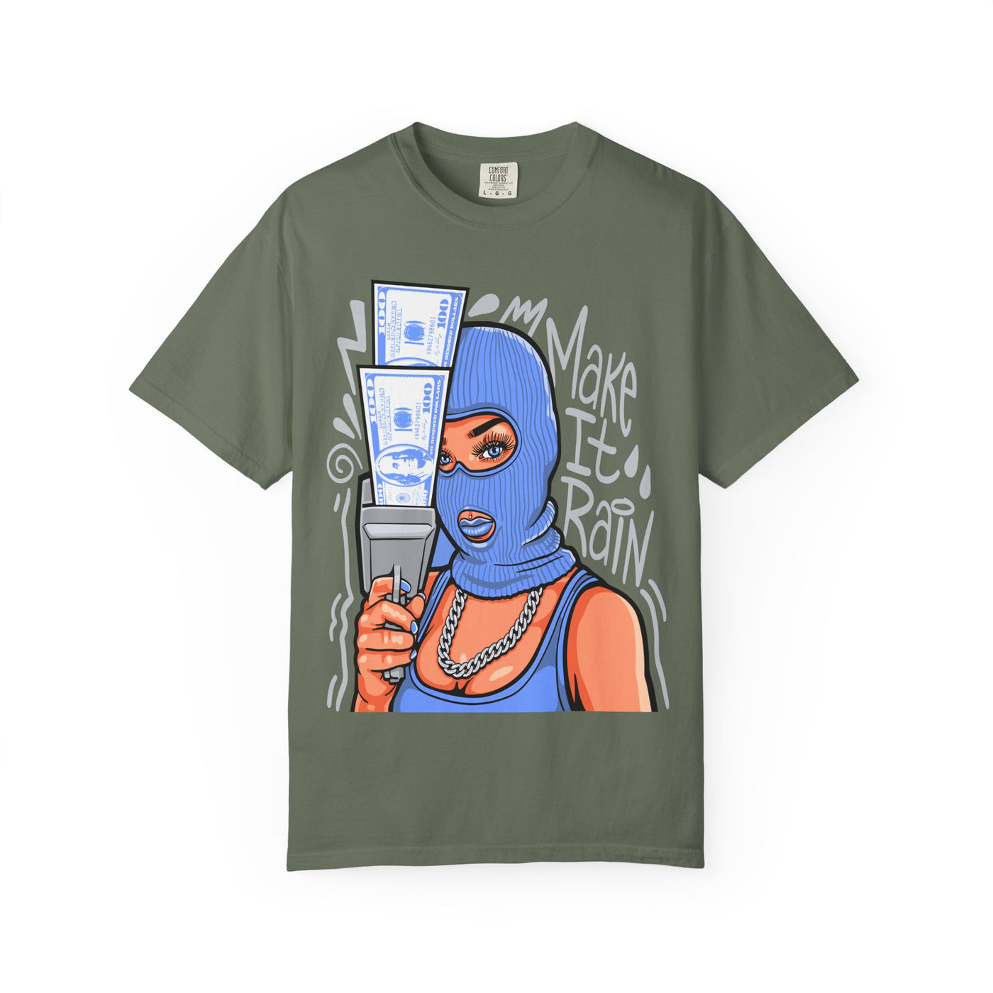 Money Gangster Shirt - Make It Rain Girl Tee for Hip Hop Fans - Sinful Threads