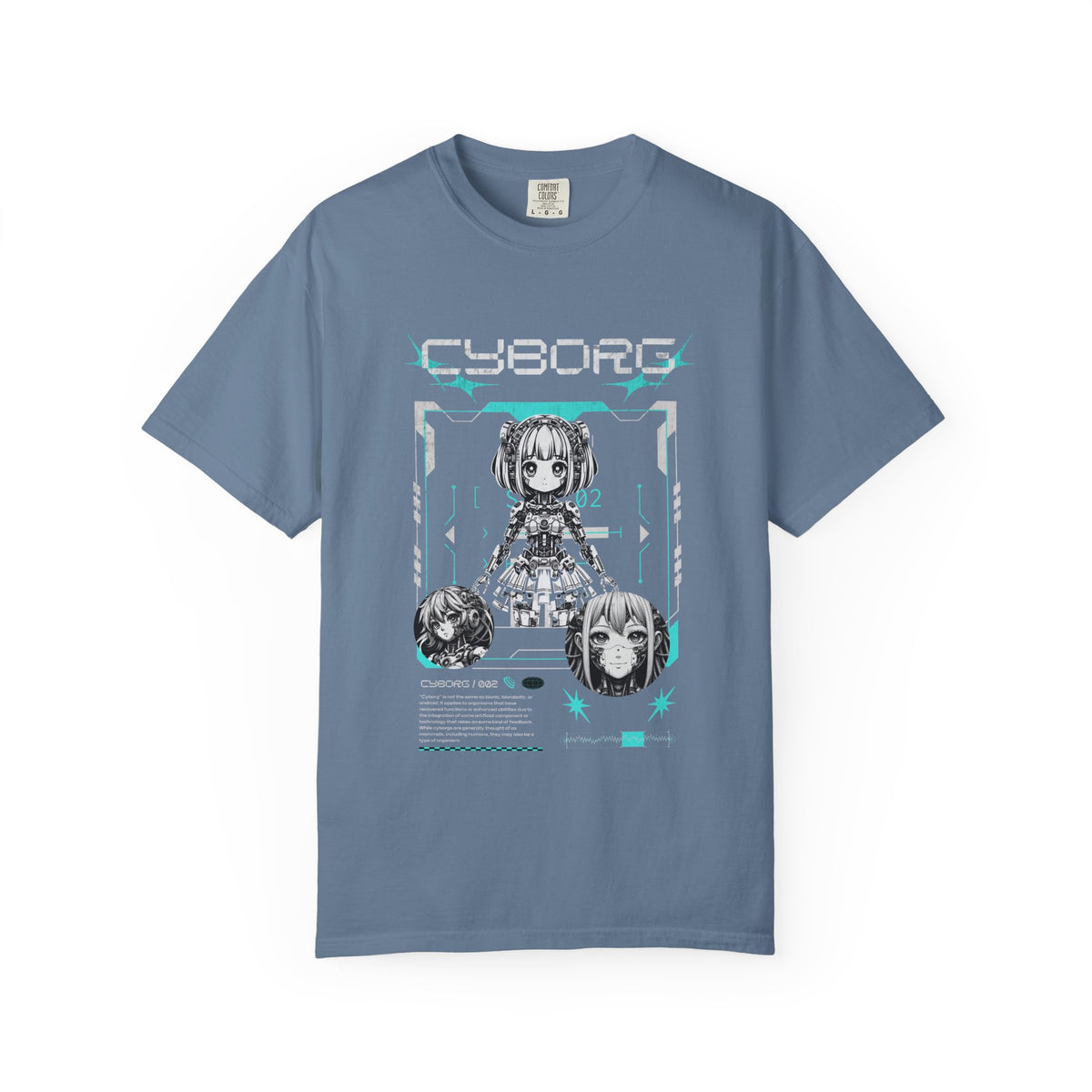 Kawaii Anime Tee - Cyberpunk Robot Design - Cute Gift