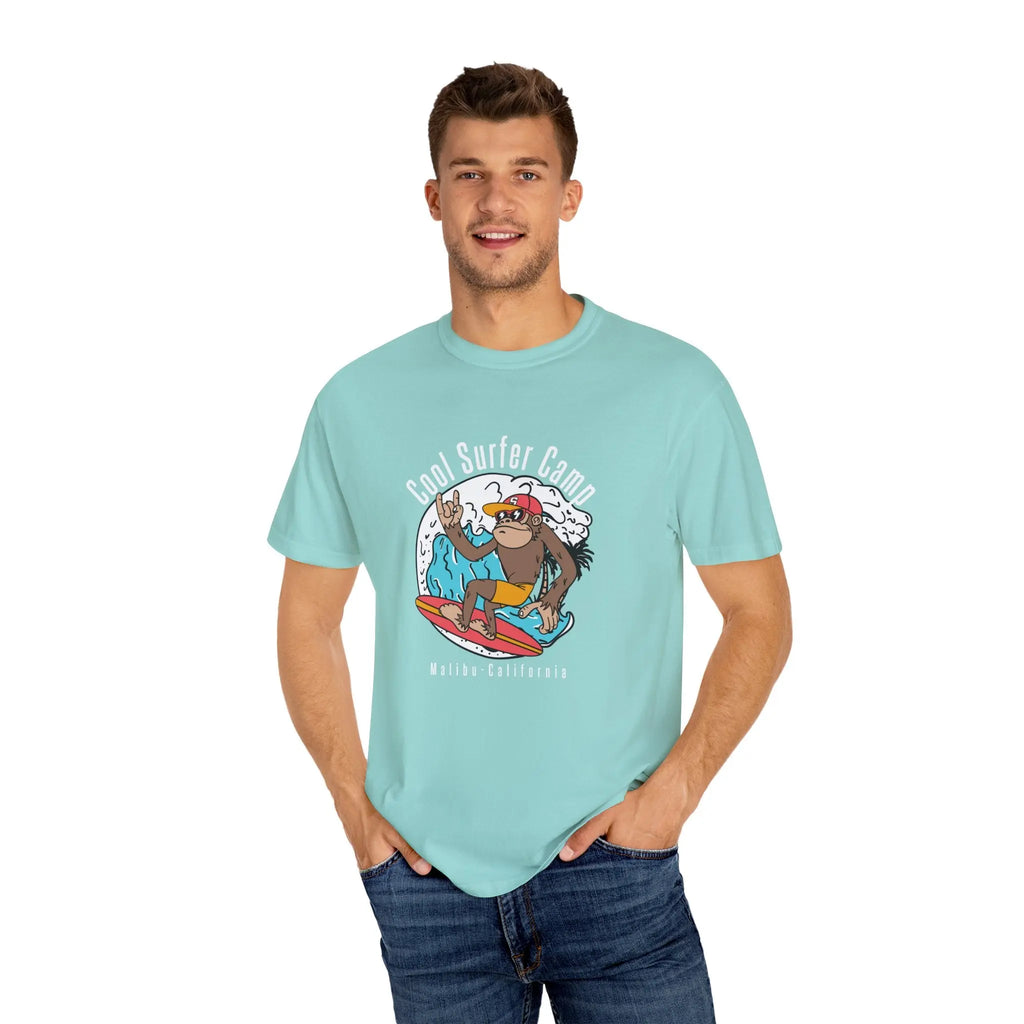 Malibu California Cool Surfing Monkey Graphic Casual Wear T-Shirt - Sinful Threads