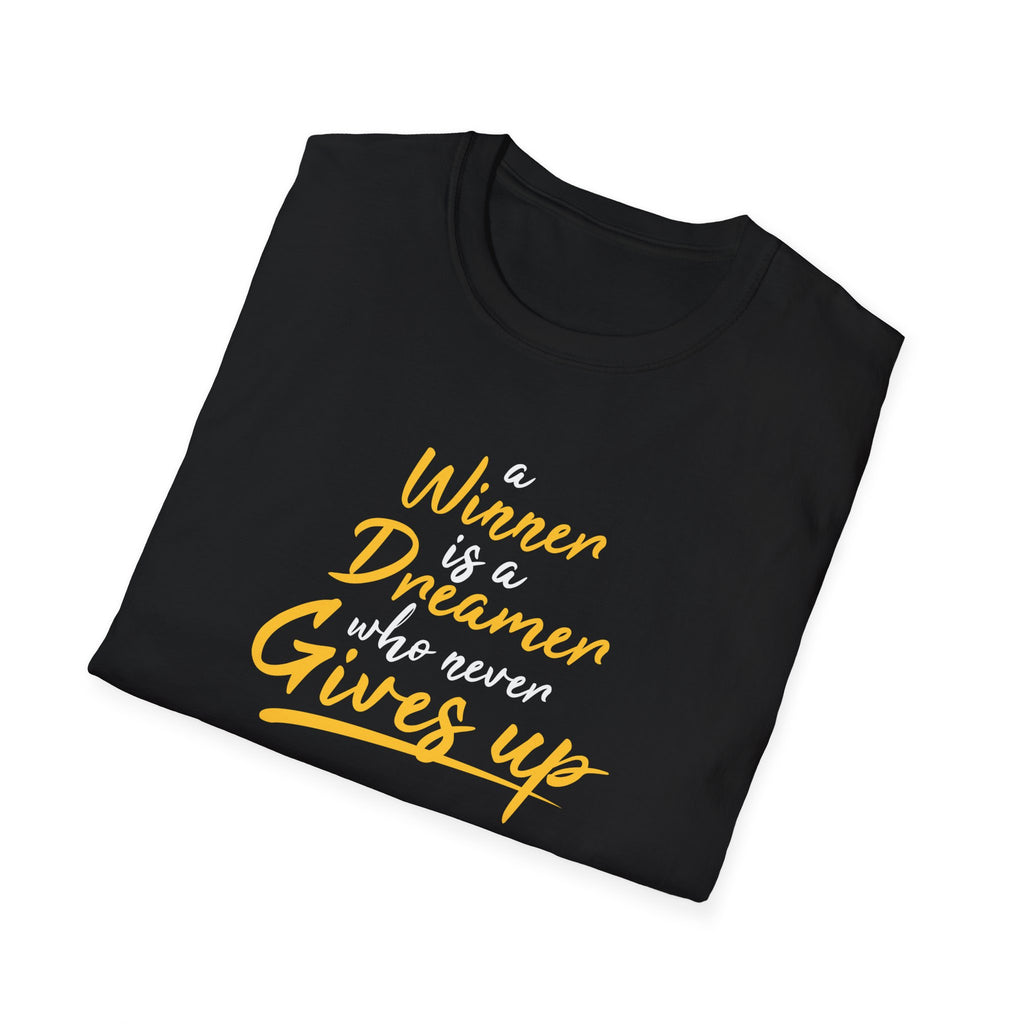 Winner Dreamer Inspirational Graphic Tee - Never Give Up - Sinful Threads