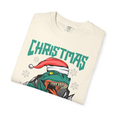 Santa T Rex Tee - Funny Dino Shirt - Christmas Holiday Gift