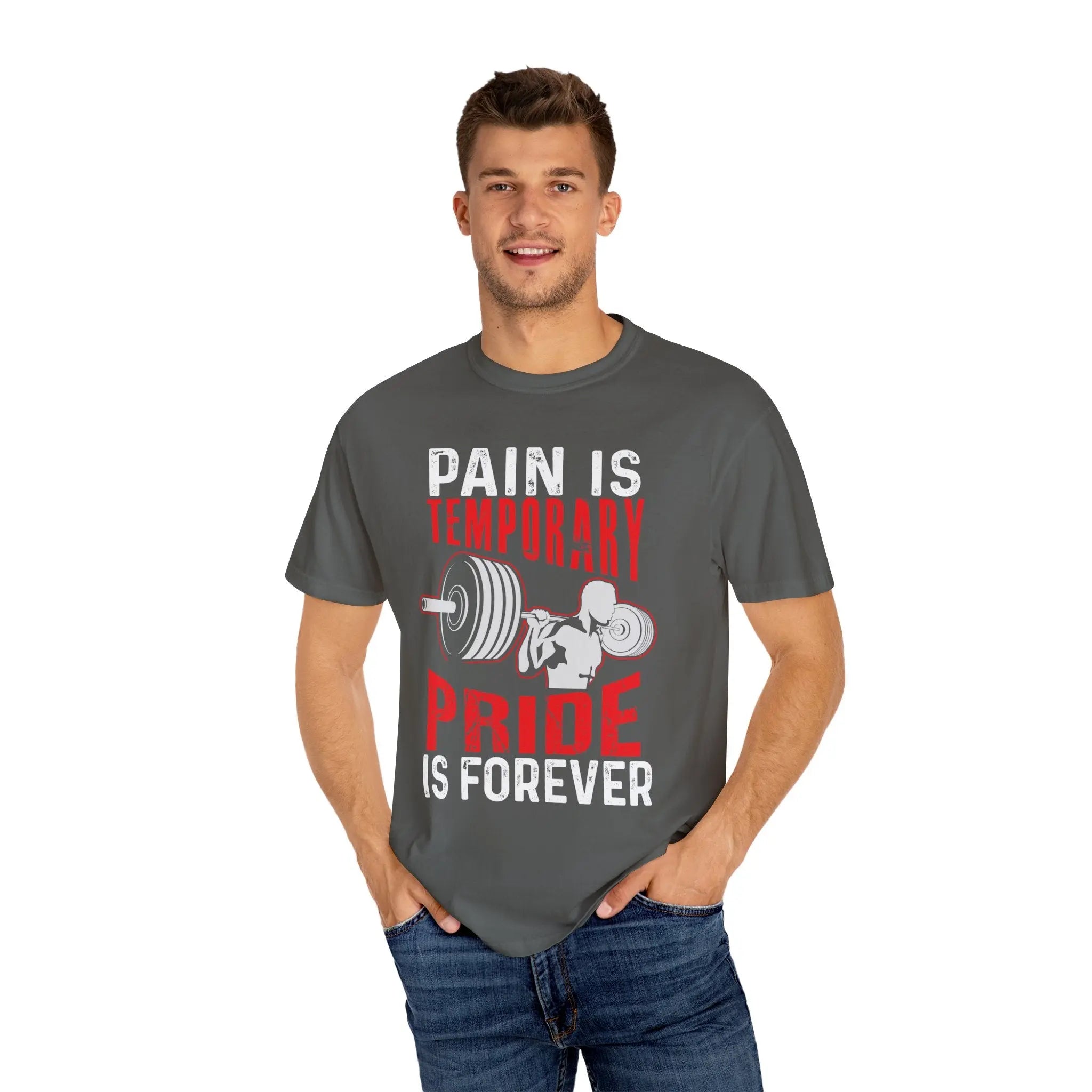 Motivational T-Shirt – Pain is Temporary Pride Forever Printify