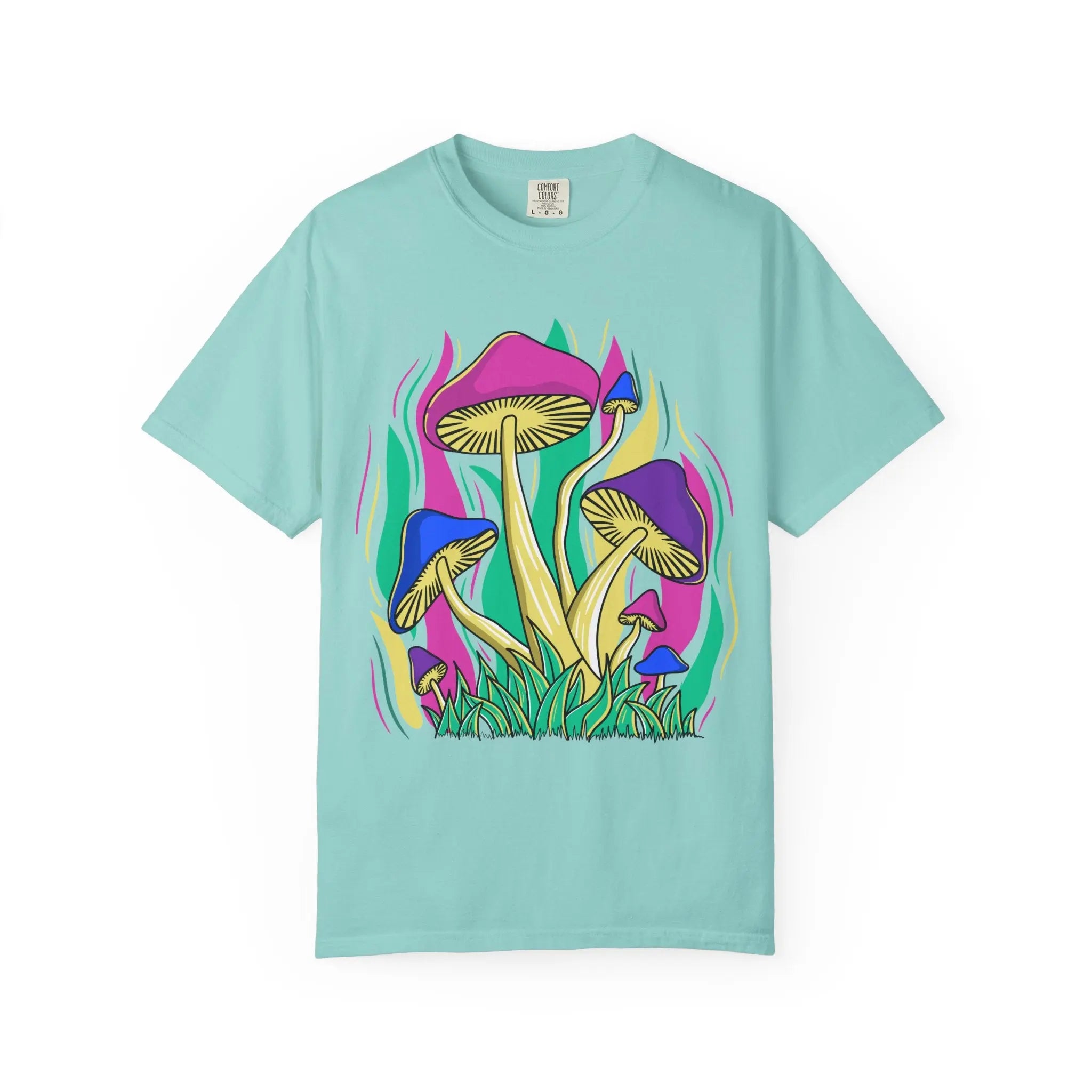 Psychedelic Mushroom Tee - Funky Art Cottagecore - Sinful Threads