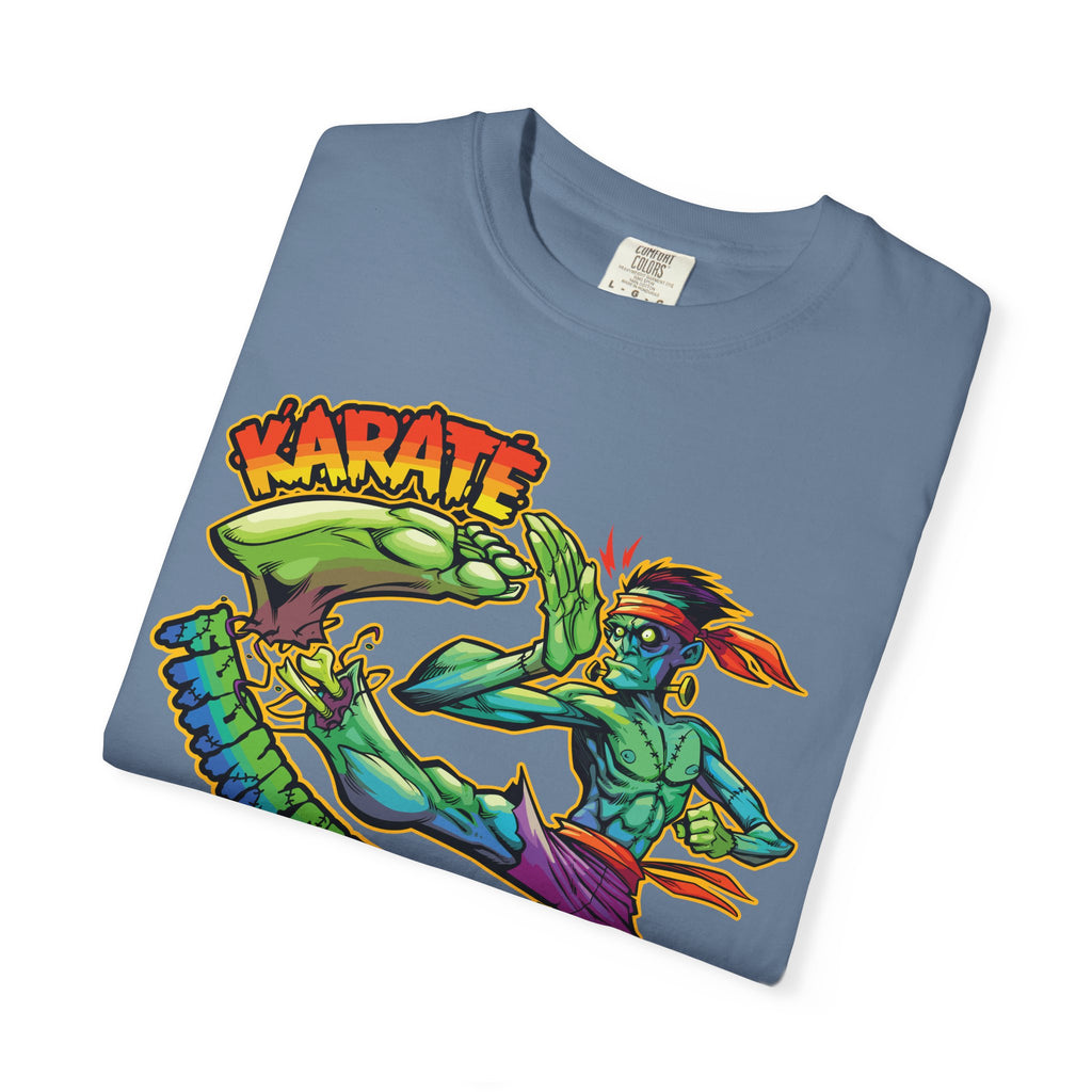 Karate Frankenstein Shirt - Monster Martial Arts Tee for Horror Fans - Sinful Threads