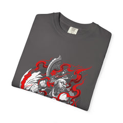 Viking Wolf Norse Pagan Tee Red Black Warrior