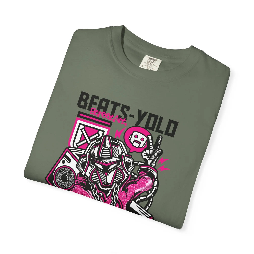 Beats YOLO DJ Robot On The Decks Music Art T-Shirt - Sinful Threads