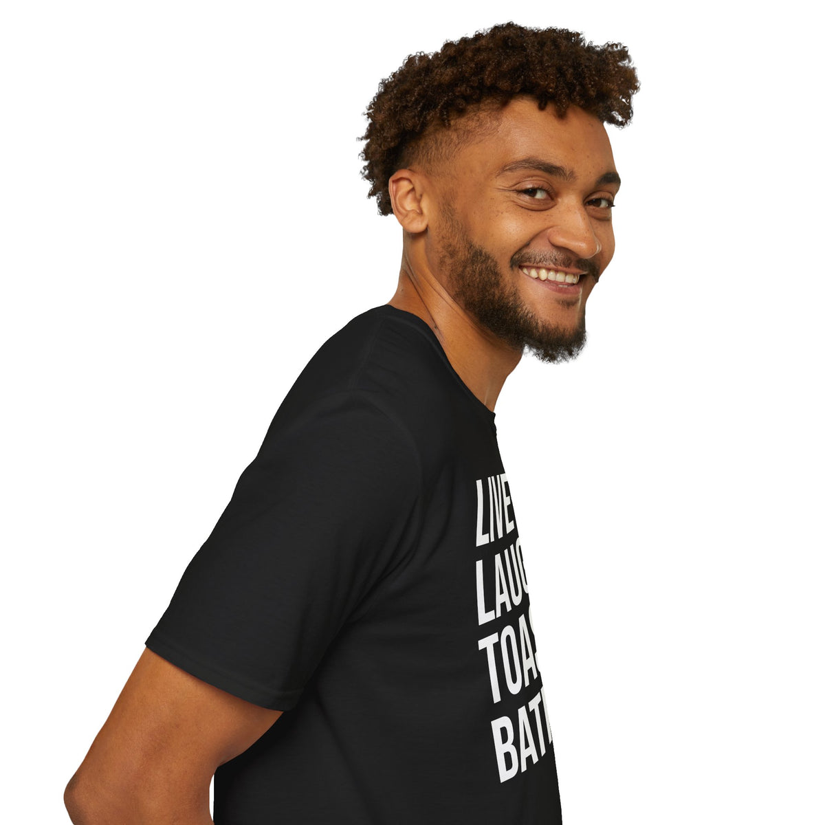 Live Laugh Toaster Bath Tee - Dark Humor Graphic Parody Shirt