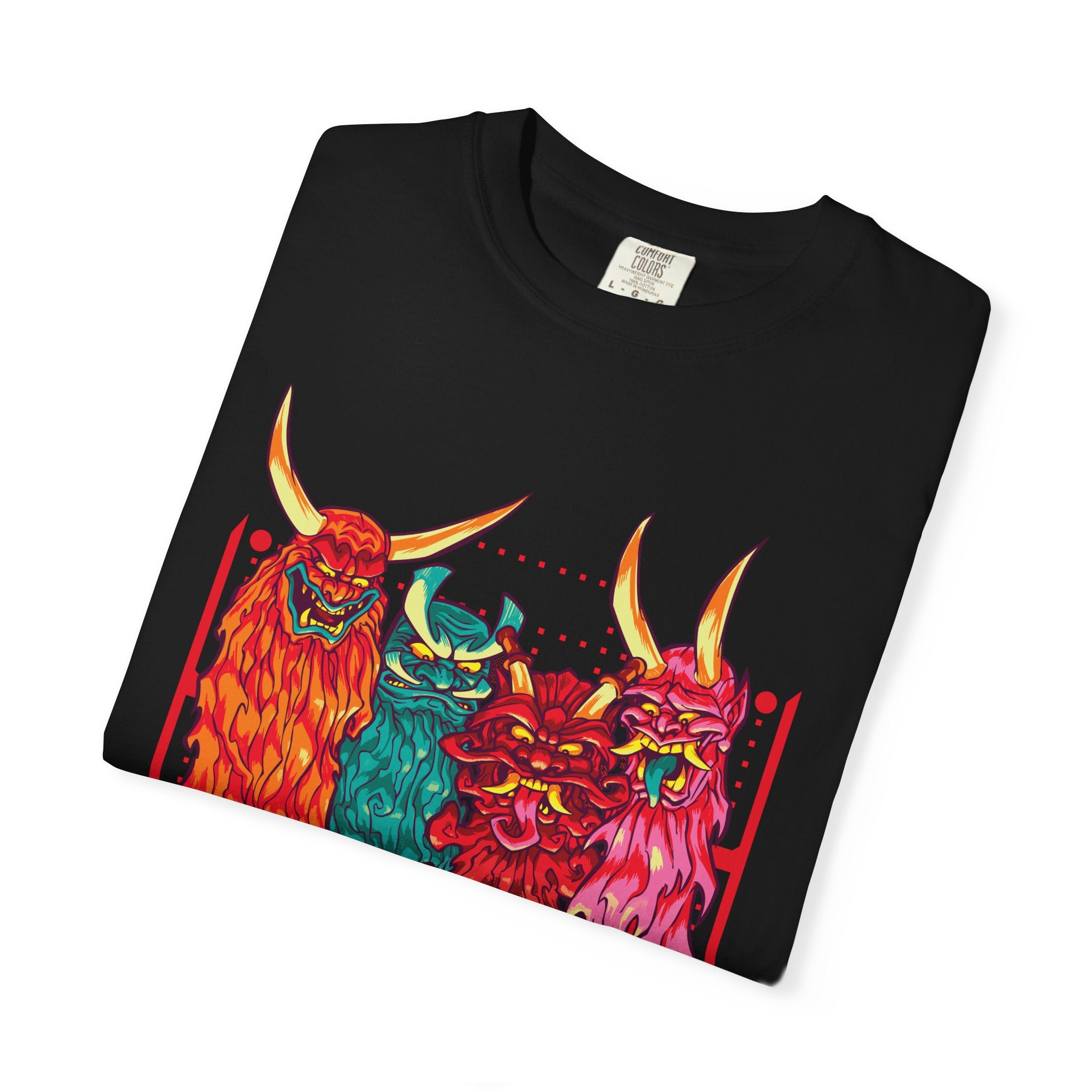 Oni T Shirt - Samurai Tee with Bold Japanese Design - Sinful Threads