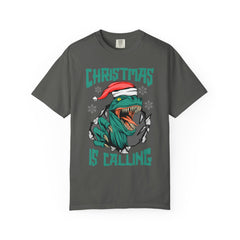 Santa T Rex Tee - Funny Dino Shirt - Christmas Holiday Gift