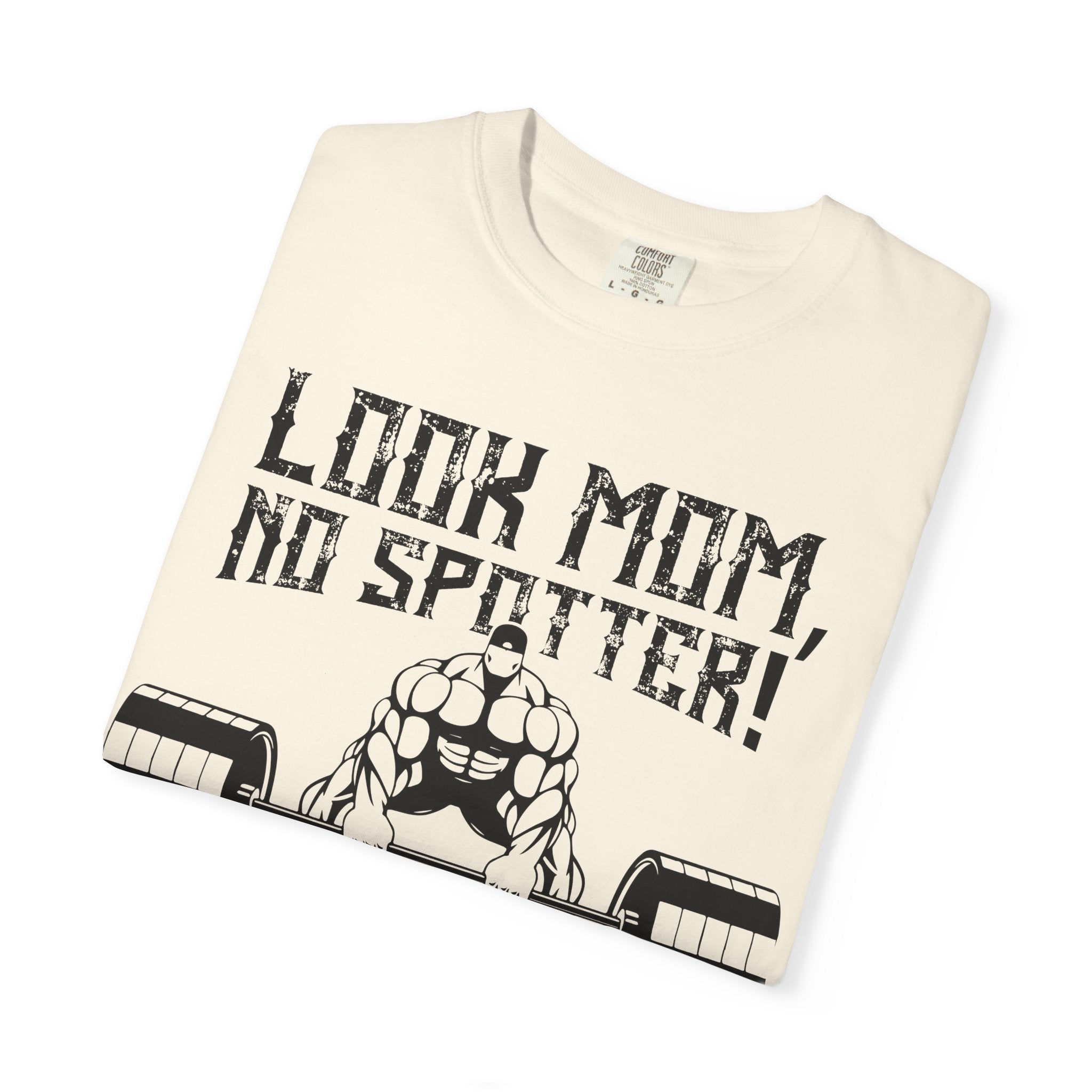 Look Mom No Spotter T-Shirt - Funny Gym Gift - Sinful Threads
