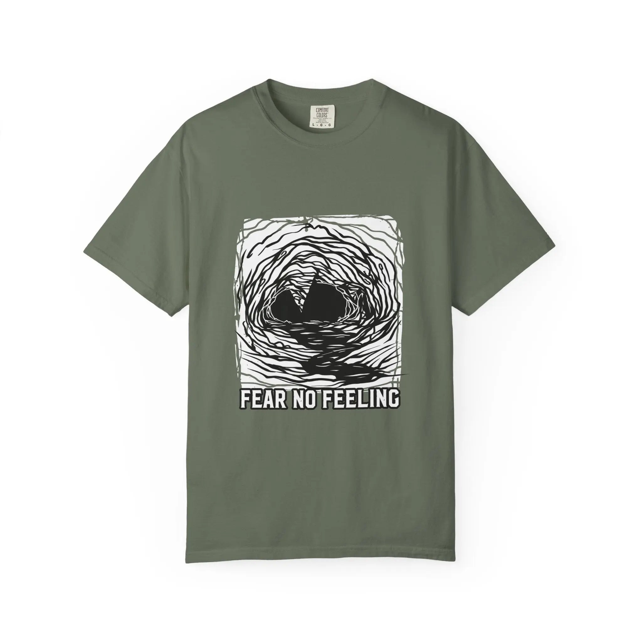 Fear No Feeling Artistic Design Graphic T-Shirt - Sinful Threads
