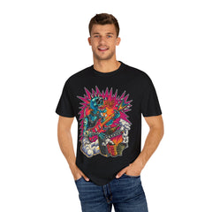 Rock Skull Guitarist Tee – Punk Metal Skeleton Shirt