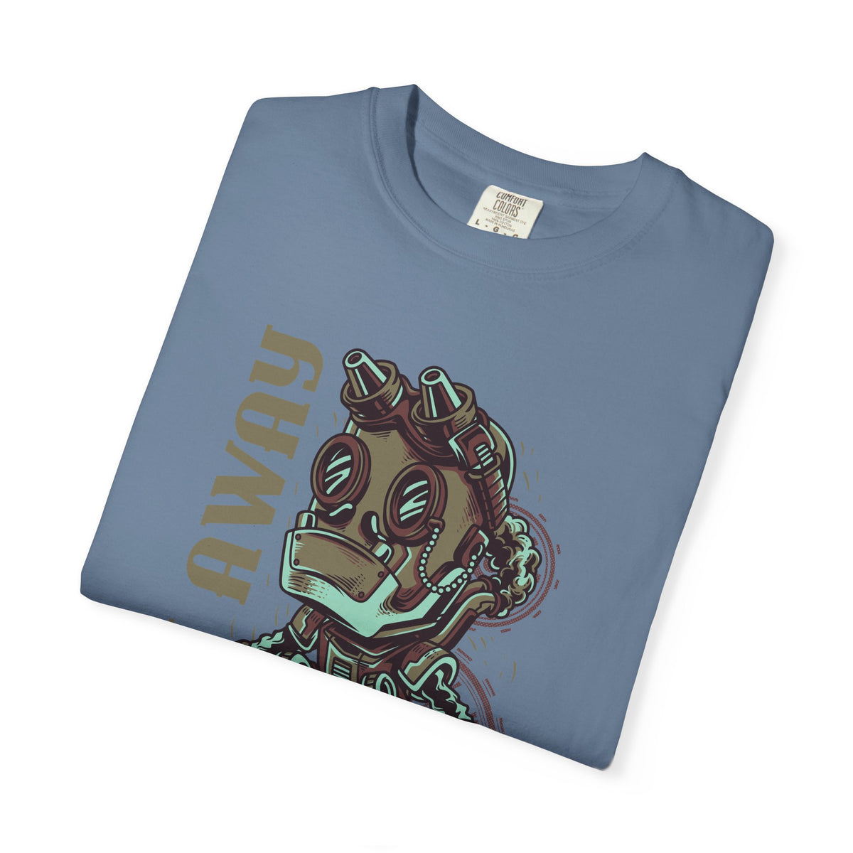 Fly Away Einstein Robot On Skateboard Illustration T-Shirt
