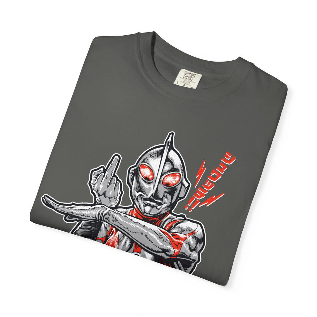 Ultraman Middle Finger Tee - Rebellious Anime Humor Gift - Sinful Threads