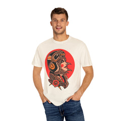 Biker Girl Shirt - Tattoo Flower Tee - Motorcycle Art Gift