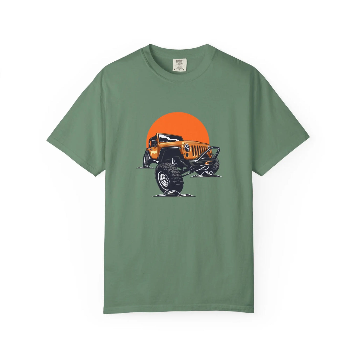 Adventurous Off Road Car Sunset Graphic Design T-Shirt - Sinful Threads