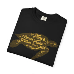 Sea Turtle Peace Comes From Within Design Graphic T-Shirt - Sinful Threads