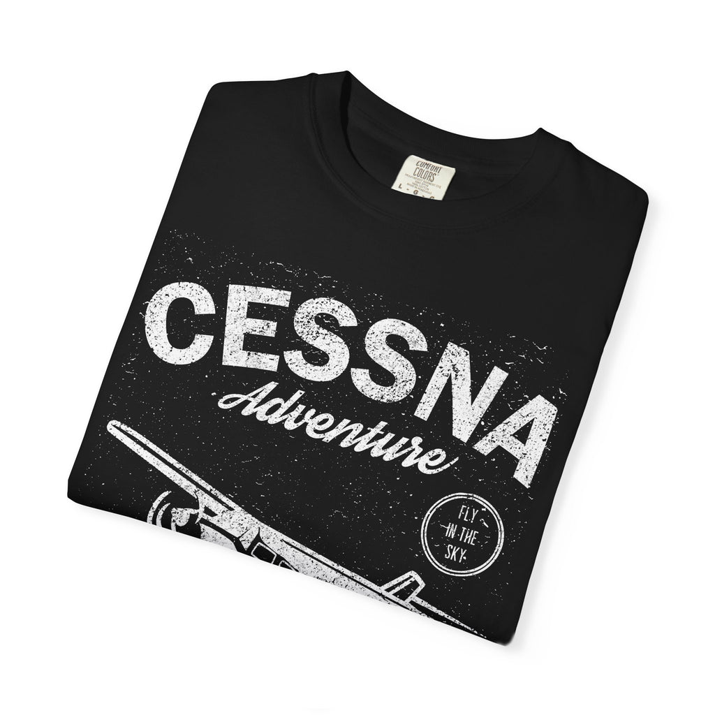Cessna Adventure Travel Around The World Retro Airlines T-Shirt - Sinful Threads