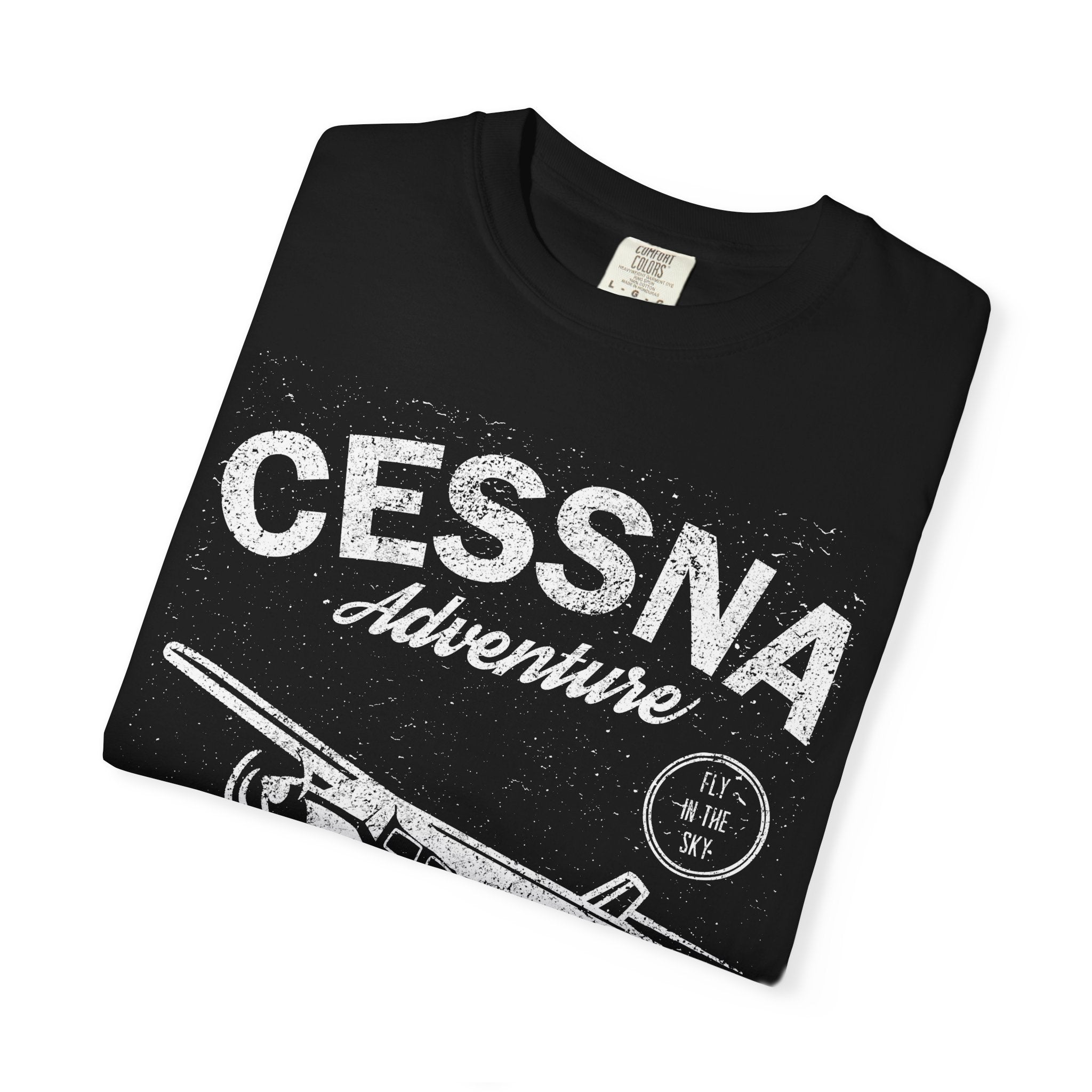 Cessna Adventure Travel Around The World Retro Airlines T-Shirt - Sinful Threads