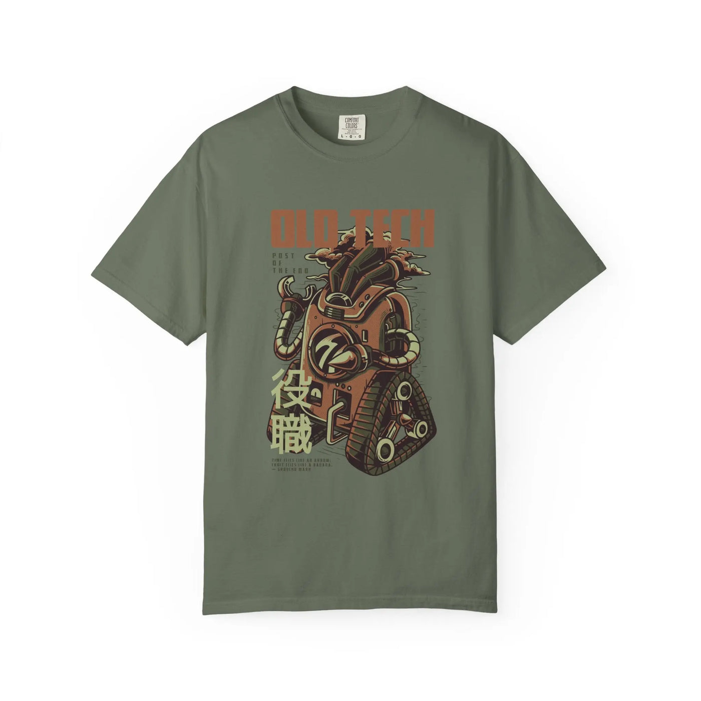 Retro Old Tech Post Of The End Robot Illustration T-Shirt - Sinful Threads