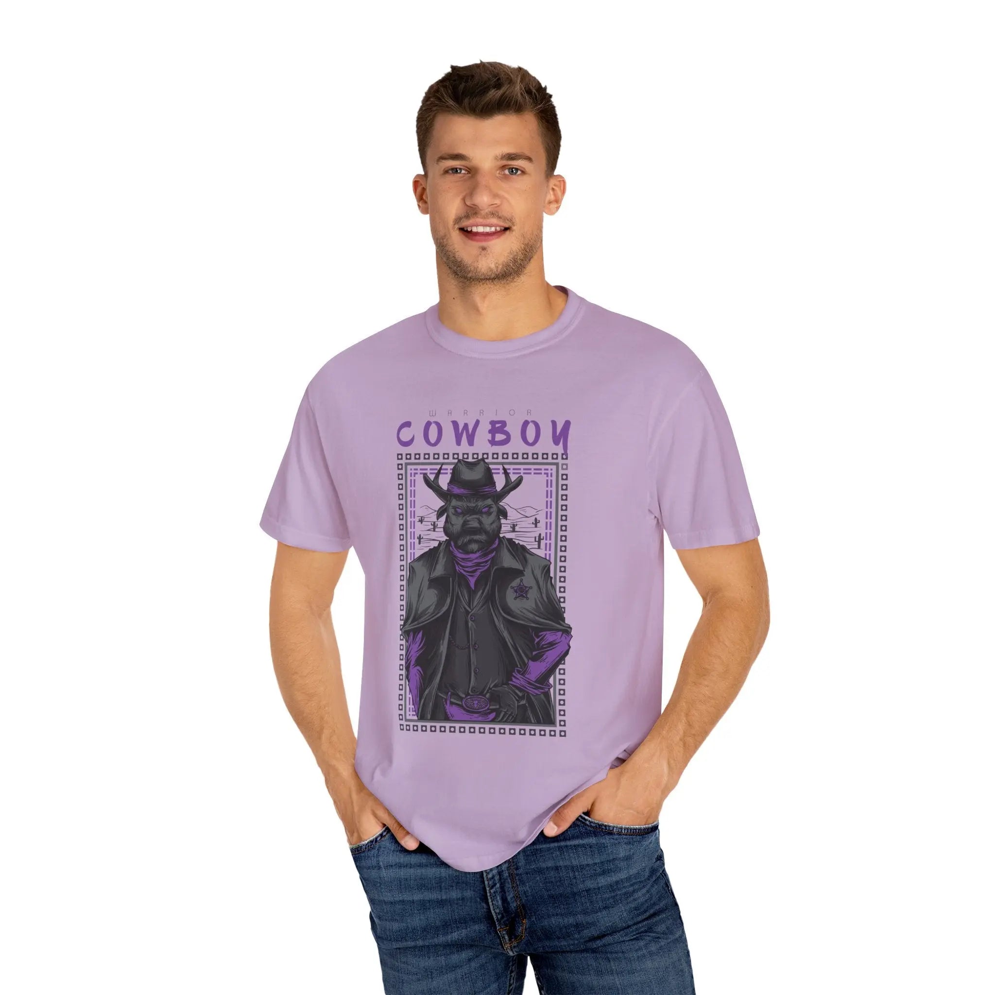 Warrior Cowboy Graphic Unisex Relaxed Fit T-Shirt - Sinful Threads